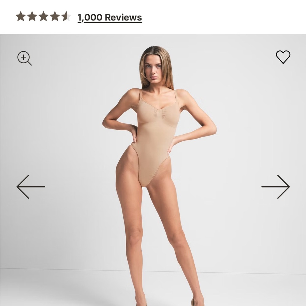 SKIMS Tan Thong Shapewear Bodysuit